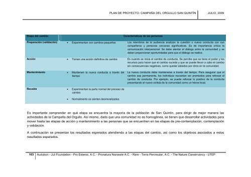 Plan de Proyecto Campaña del Orgullo San Quintin - RarePlanet