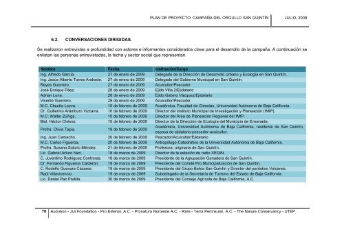 Plan de Proyecto Campaña del Orgullo San Quintin - RarePlanet