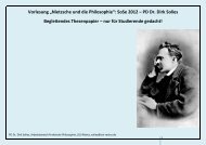 Vorlesung „Nietzsche und die Philosophie ... - PD Dr. Dirk Solies