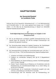 Hauptsatzung der Gemeinde 2006 - Rasdorf