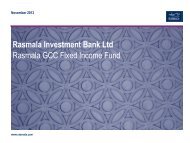 Rasmala GCC Fixed Income Fund - Rasmala Investment Bank