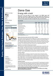 Dana Gas â Energy with a twist (Buy) - Rasmala Investment Bank