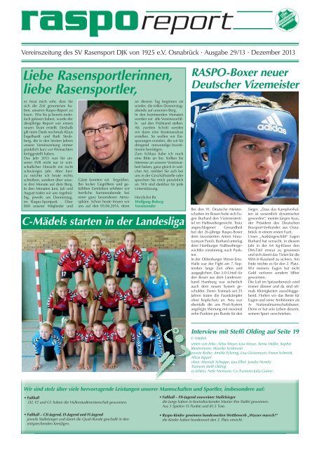 RASPO-Report jetzt online - SV Rasensport