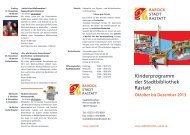 Kinderprogramm der Stadtbibliothek Rastatt - Stadt Rastatt
