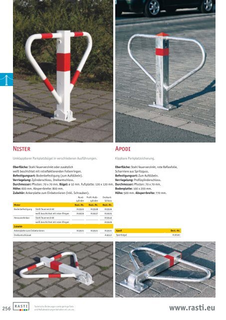 Pfosten und Absperrungen - Rasti.EU