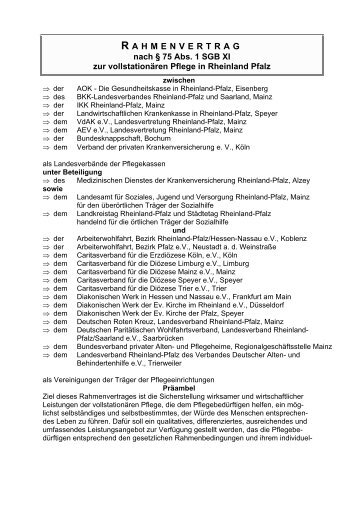 Rahmenvertrag Rheinland-Pfalz