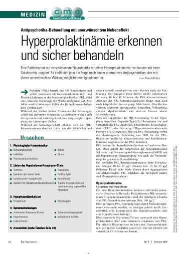 HyperprolaktinÃ¤mie erkennen und sicher behandeln