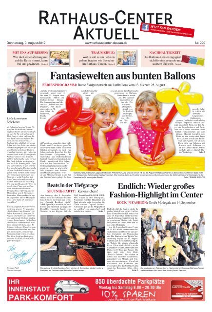 Fantasiewelten aus bunten Ballons - Rathaus Center, Dessau