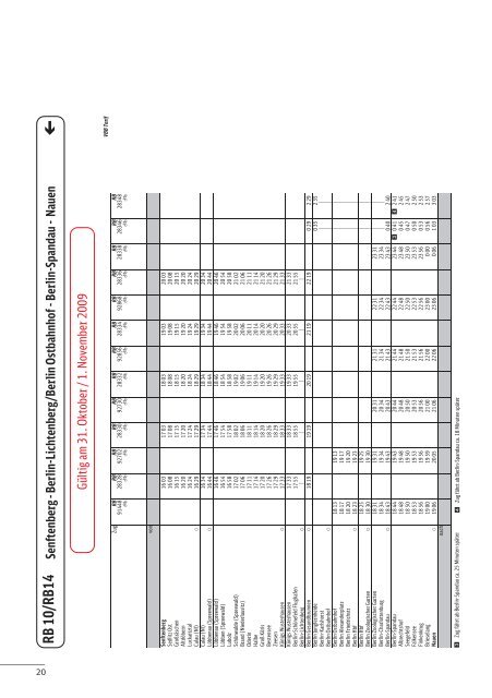 Informationsblatt der DB