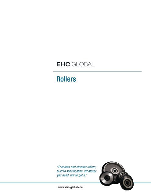 Elevator &amp; Escalator Roller Catalogue V12.5 - EHC Global
