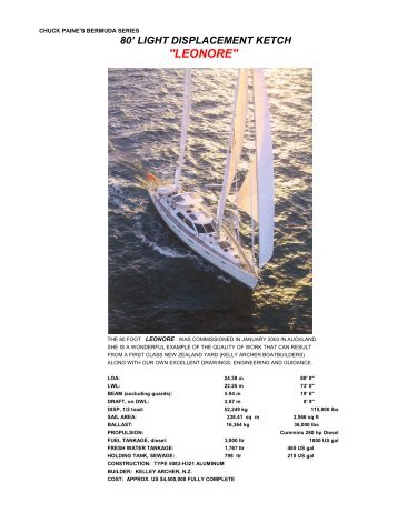 Archer 80' 'Leonore' - C.W. Paine Yacht Designers