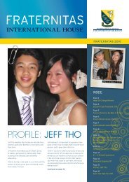 profile: Jeff Tho - International House - University of Melbourne