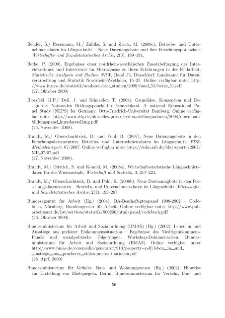 Panelerhebungen der amtlichen Statistik als ... - RatSWD