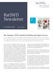 Newsletter des RatSWD