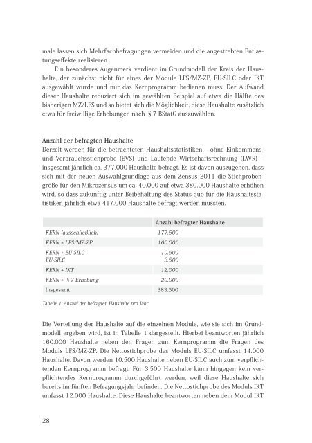 Weiterentwicklung der amtlichen Haushaltsstatistiken - RatSWD