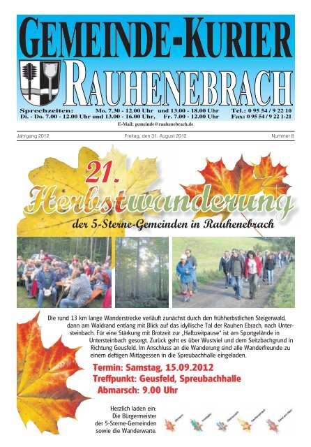 der 5-Sterne-Gemeinden in Rauhenebrach