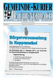 BÃ¼rgerversammlung in Koppenwind - Gemeinde Rauhenebrach