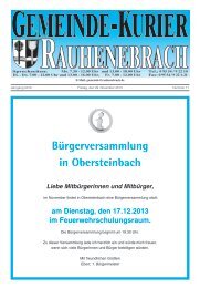 BÃ¼rgerversammlung in Obersteinbach - Rauhenebrach