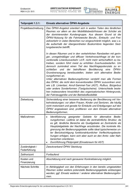 Endbericht REK A23 B5 - Institut Raum & Energie