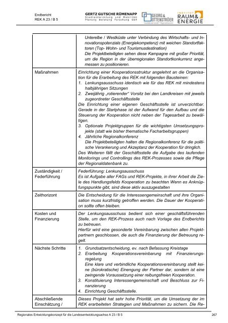 Endbericht REK A23 B5 - Institut Raum & Energie