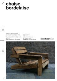 chaise bordelaise - Raumlabor