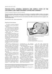 pseudo-cysts, lipomas, infarcts and simple cysts of the calcaneus - rbrs