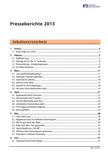 Presseberichte 2013 - Raiffeisenbank Sulzbach-Rosenberg eG