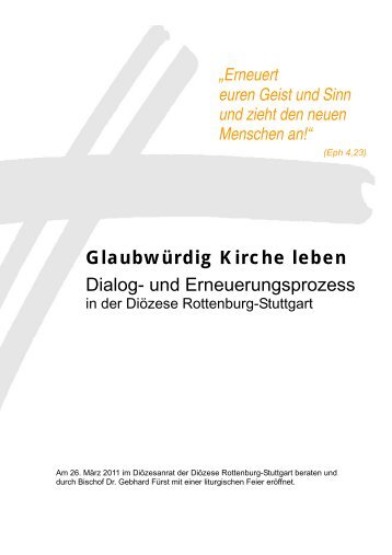 Erneuert euren Geist und Sinn  und zieht den neuen Menschen an!