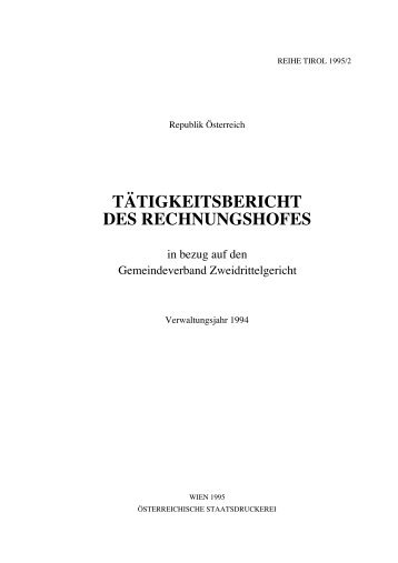 Tirol 1995/2 - Der Rechnungshof