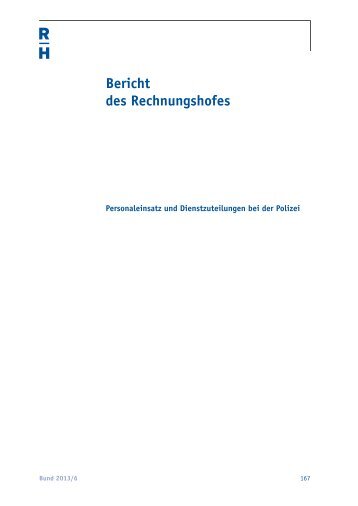 Personaleinsatz und Dienstzuteilungen bei der Polizei