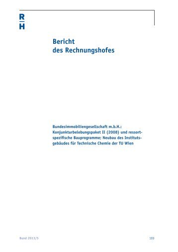 Bundesimmobiliengesellschaft m.b.H.: Konjunkturbelebungspaket II