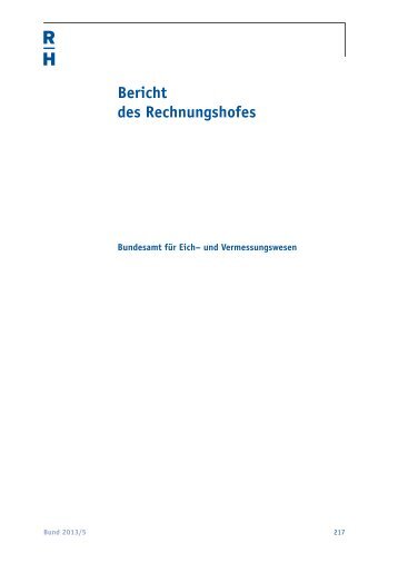 Bundesamt für Eich- und Vermessungswesen - Der Rechnungshof