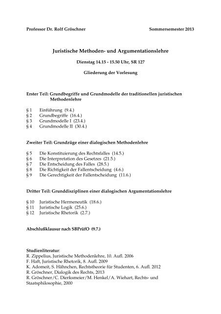 Juristische Methoden- und Argumentationslehre