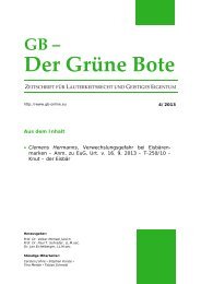 GB – Der Grüne Bote - Rechtswissenschaftliche Fakultät - Friedrich ...