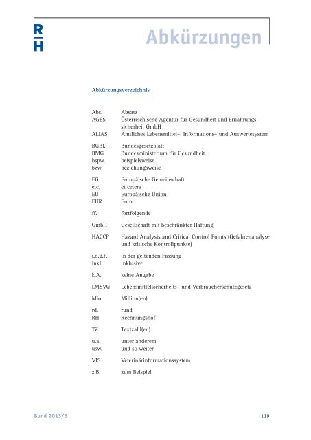 Bund 2013/6 - Der Rechnungshof