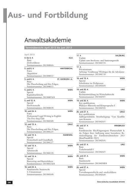 AnwBl_2013-04_Umschlag 1..4 - Österreichischer ...