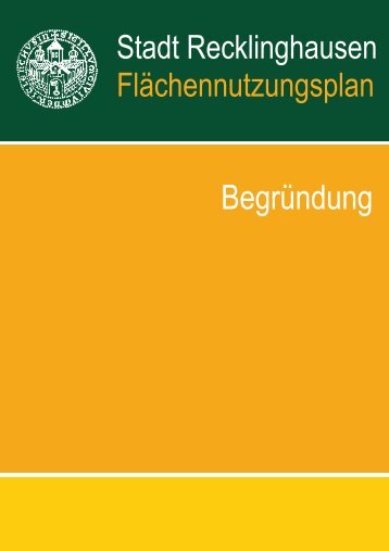 Teil A der Begründung - Stadt Recklinghausen