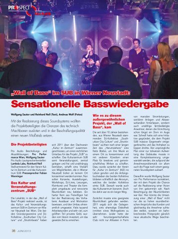 Sensationelle Basswiedergabe – Die „Wall of Bass“ im SUB in Wr ...