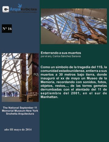 e-ArquiNoticias N° 16 nota N° 1 Enterrando a sus muertos por el arq. Carlos Sánchez Saravia