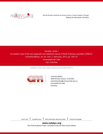 (DSM-5). - Redalyc