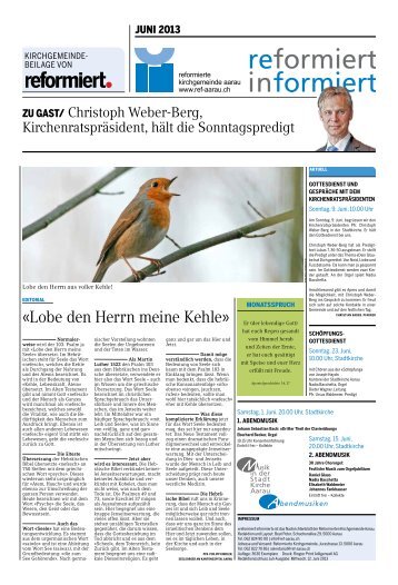 «Lobe den Herrn meine Kehle» - Reformierte Kirchgemeinde Aarau