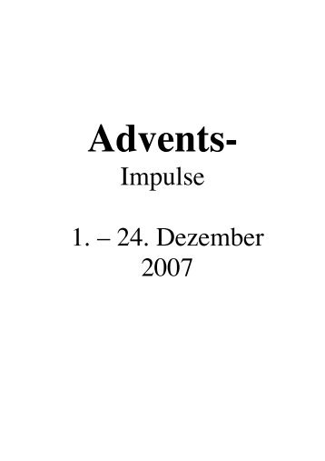 Advents-Impulse von Hans Jörg Fehle (pdf)