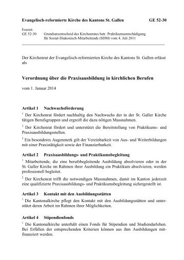 Evangelisch-reformierte Kirche des Kantons St. Gallen