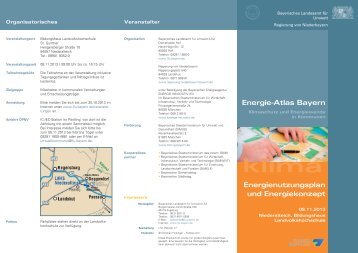 Energie-Atlas Bayern Energienutzungsplan und Energiekonzept