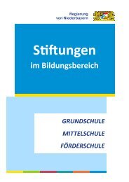 Lokale S ftungen - Die Regierung von Niederbayern