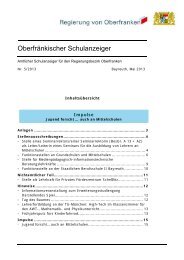 Oberfränkischer Schulanzeiger 05/2013 - Regierung von Oberfranken