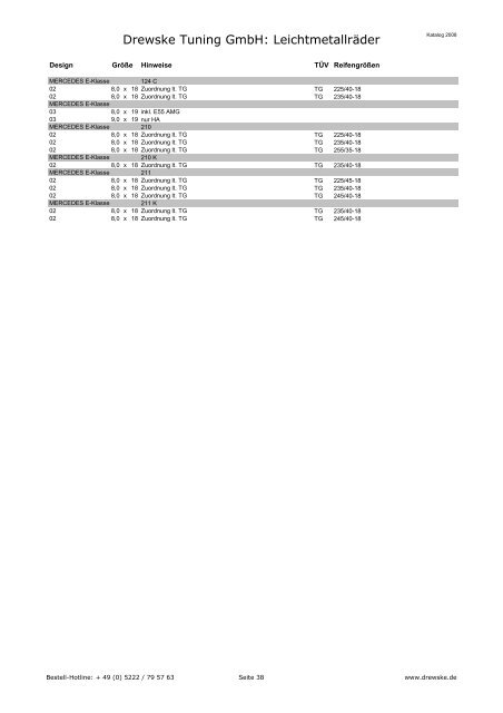 Räder Katalog Gesamt 2008 09 - Drewske Tuning Gmbh