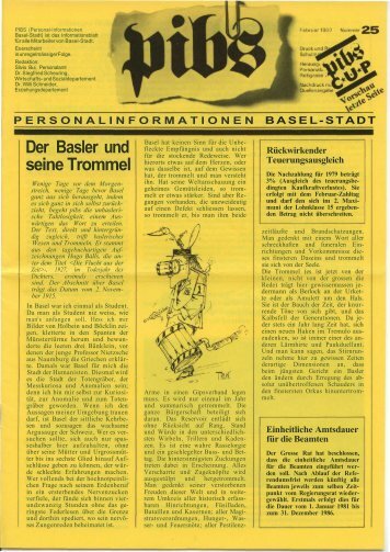 Der Basler und seine Trommel - Regierungsrat - Kanton Basel-Stadt