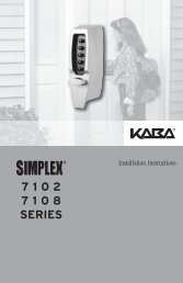 Simplex 7102 & 7108 - Kaba