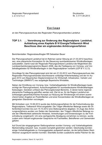 Vorlage PDF - Regionaler Planungsverband Landshut